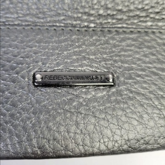 Rebecca Minkoff Gunmetal Fiona Bucket Bag Crossbody with Handle Purse - Picture 3 of 6